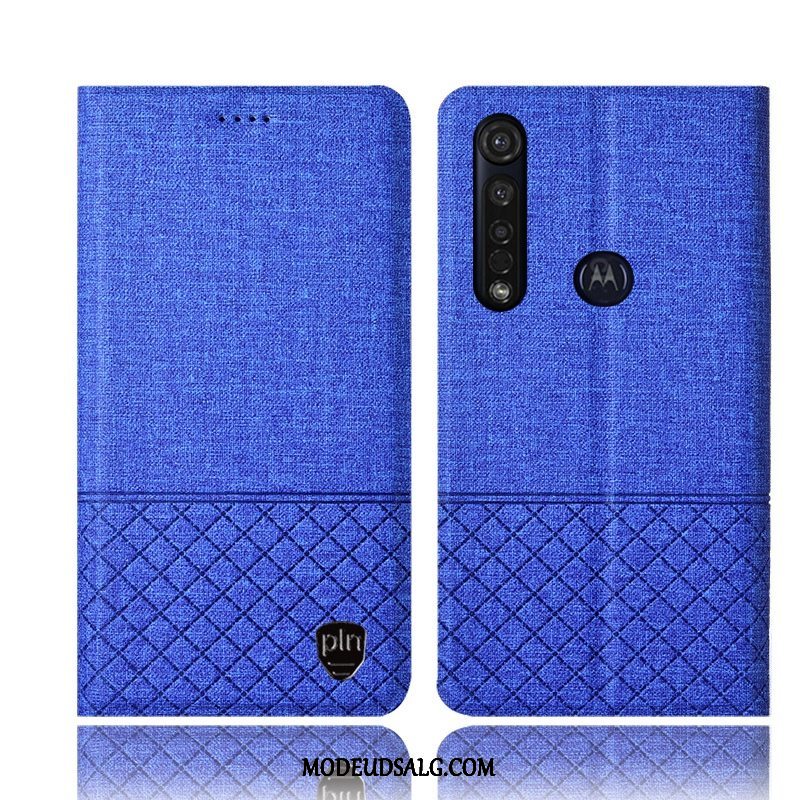 Moto G8 Plus Etui / Cover Folio Anti-fald Alt Inklusive Beskyttelse Grå