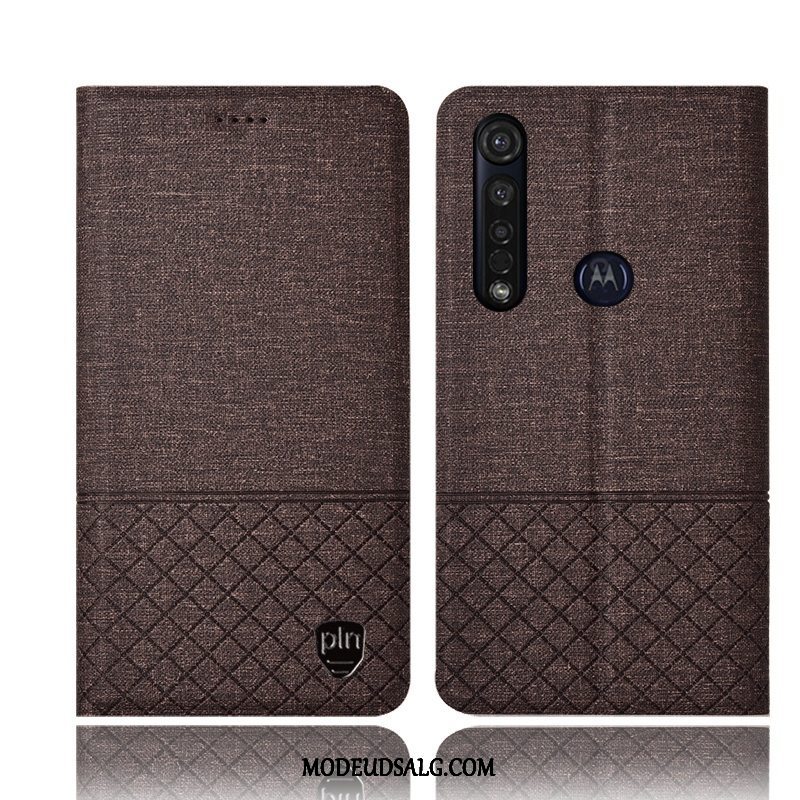 Moto G8 Plus Etui / Cover Folio Anti-fald Alt Inklusive Beskyttelse Grå