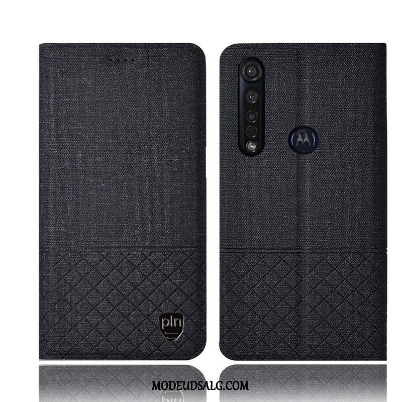 Moto G8 Plus Etui / Cover Folio Anti-fald Alt Inklusive Beskyttelse Grå