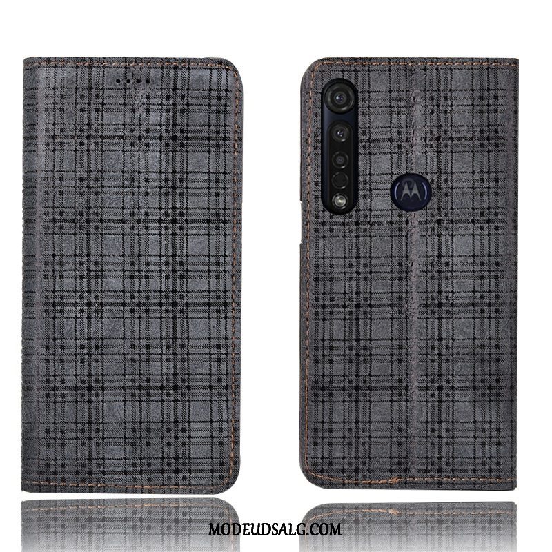 Moto G8 Plus Etui Cover Lædertaske Anti-fald Alt Inklusive Folio