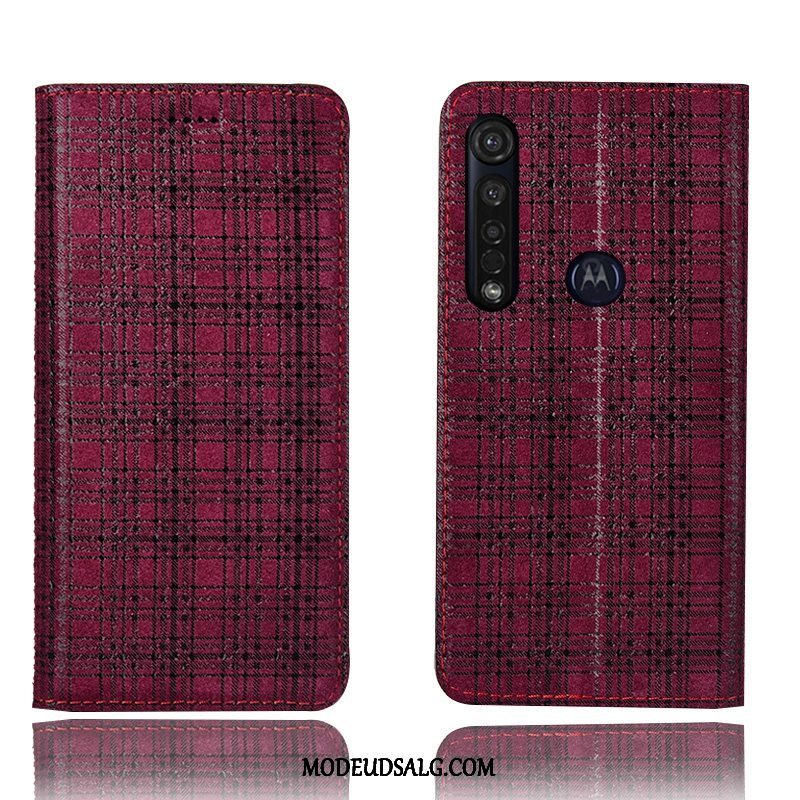 Moto G8 Plus Etui Cover Lædertaske Anti-fald Alt Inklusive Folio