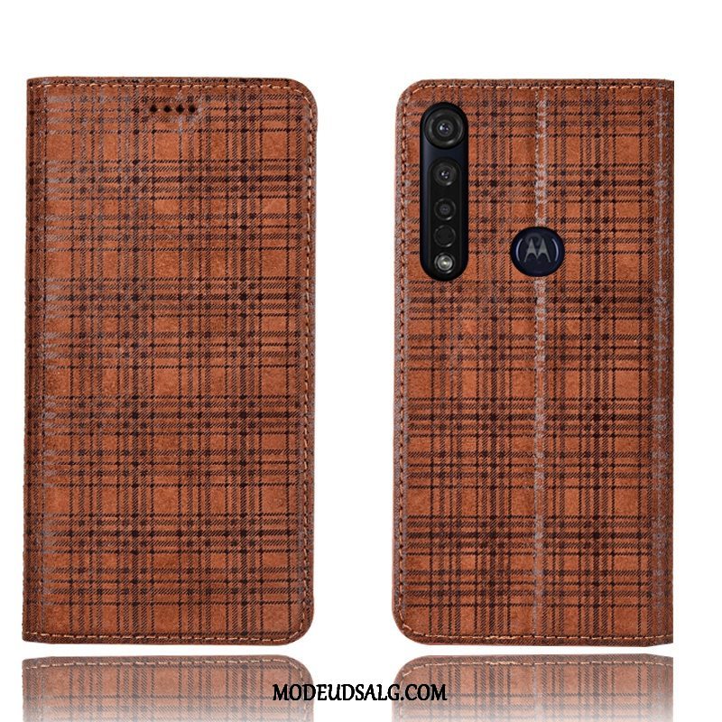 Moto G8 Plus Etui Cover Lædertaske Anti-fald Alt Inklusive Folio