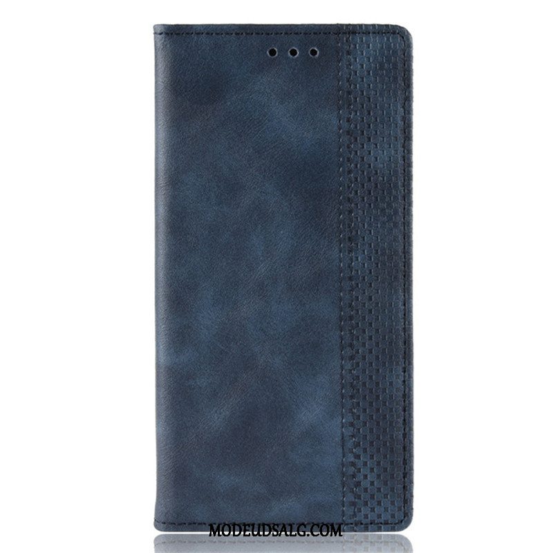 Moto G8 Plus Etui Sort Magnetisk Spænde Folio Beskyttelse Cover