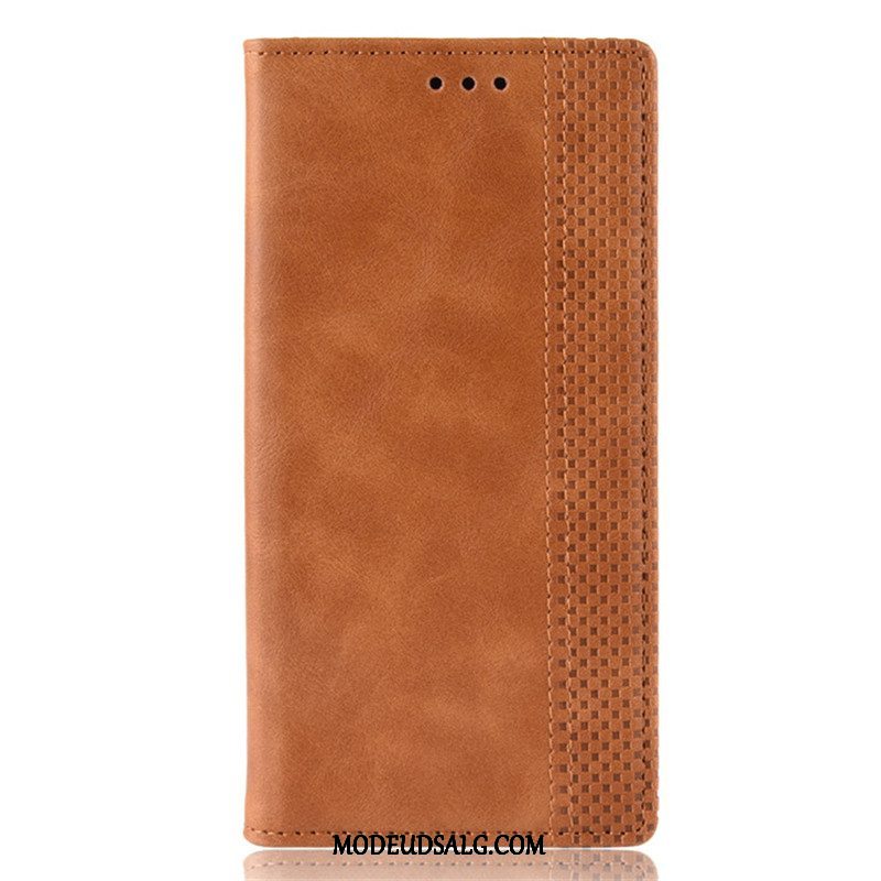 Moto G8 Plus Etui Sort Magnetisk Spænde Folio Beskyttelse Cover