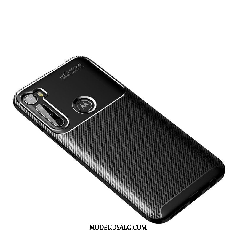 Moto G8 Power Etui Nubuck Sort Cover Fiber Beskyttelse