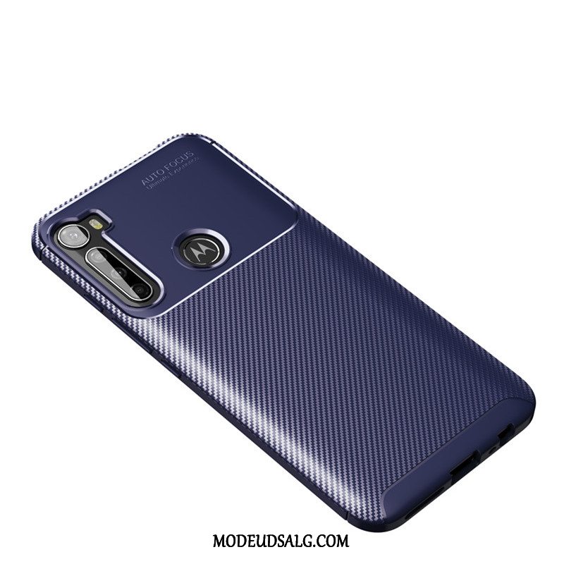 Moto G8 Power Etui Nubuck Sort Cover Fiber Beskyttelse