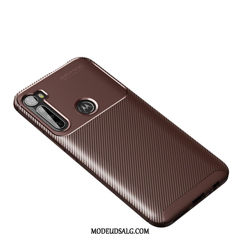 Moto G8 Power Etui Nubuck Sort Cover Fiber Beskyttelse