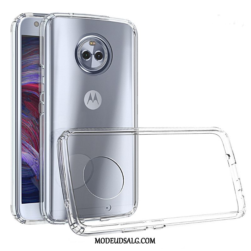 Moto X4 Etui Af Personlighed Gennemsigtig Anti-fald Ramme Sort