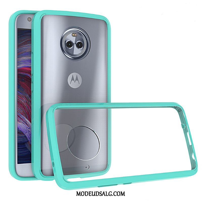 Moto X4 Etui Af Personlighed Gennemsigtig Anti-fald Ramme Sort