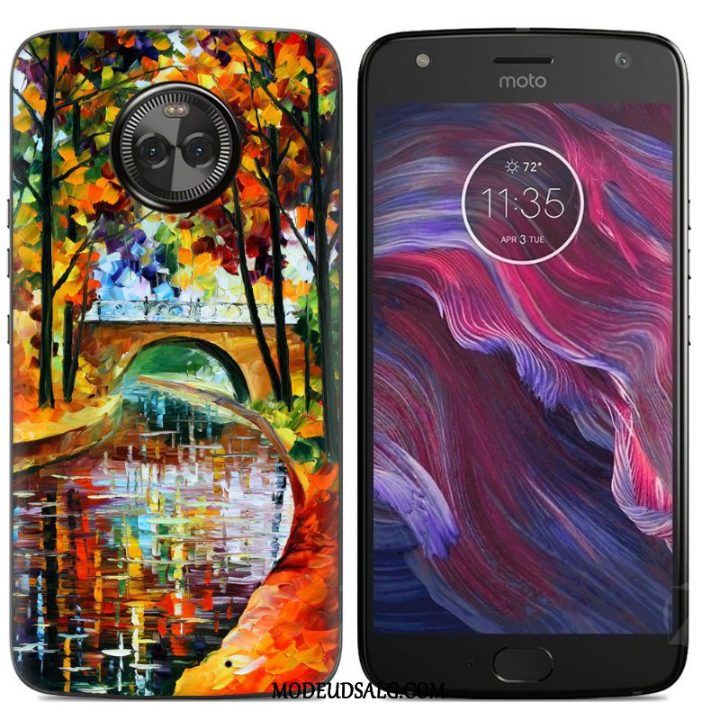 Moto X4 Etui Cover Farve Af Personlighed Anti-fald Malet