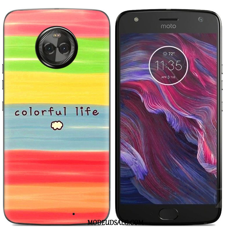 Moto X4 Etui Cover Farve Af Personlighed Anti-fald Malet