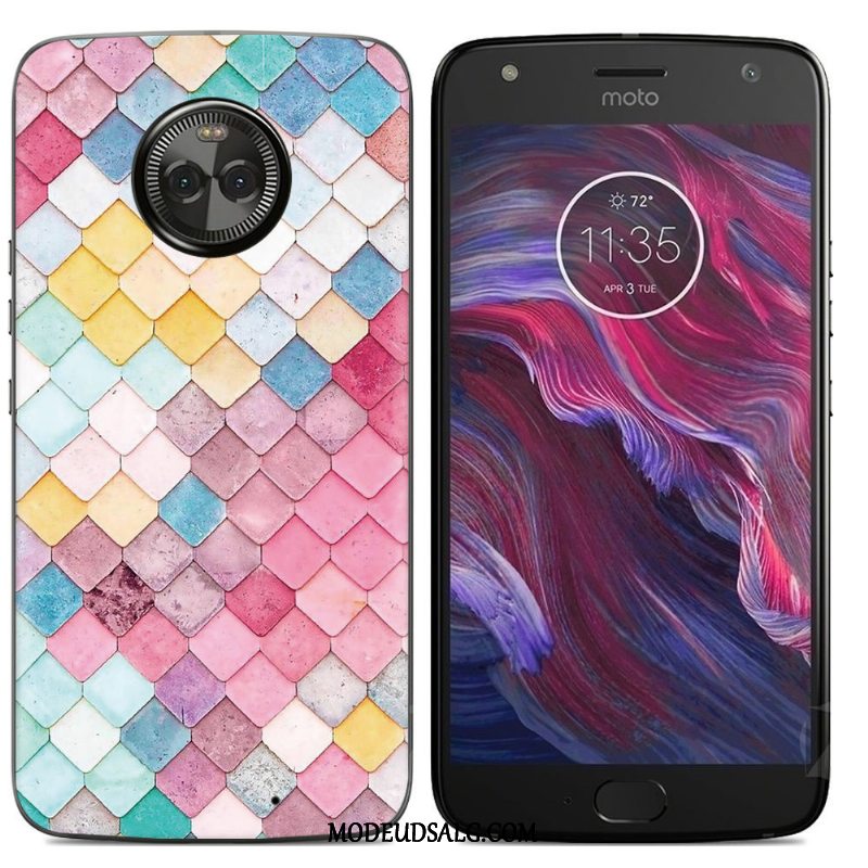 Moto X4 Etui Cover Farve Af Personlighed Anti-fald Malet