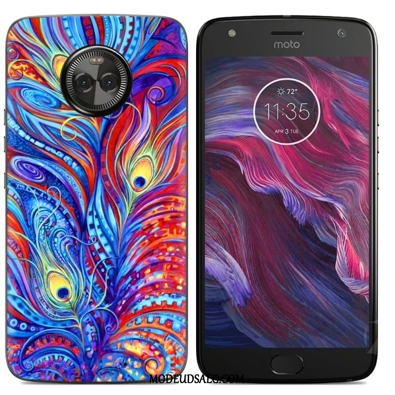 Moto X4 Etui Cover Farve Af Personlighed Anti-fald Malet