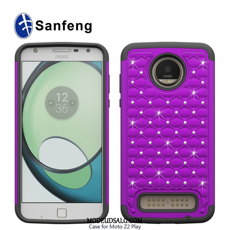 Moto Z2 Play Etui Beskyttelse Cover Silikone Strass Varm