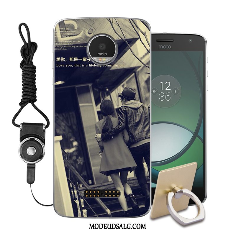 Moto Z2 Play Etui Cartoon Trend Silikone Cover Blå