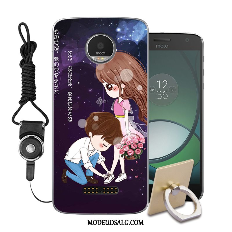 Moto Z2 Play Etui Cartoon Trend Silikone Cover Blå