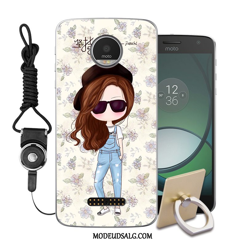 Moto Z2 Play Etui Cartoon Trend Silikone Cover Blå