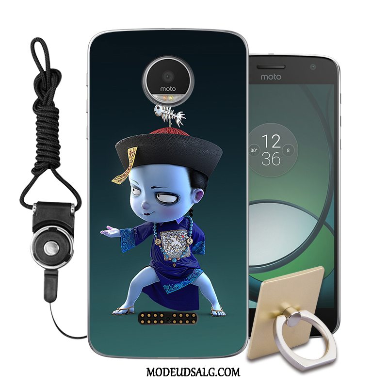 Moto Z2 Play Etui Cartoon Trend Silikone Cover Blå