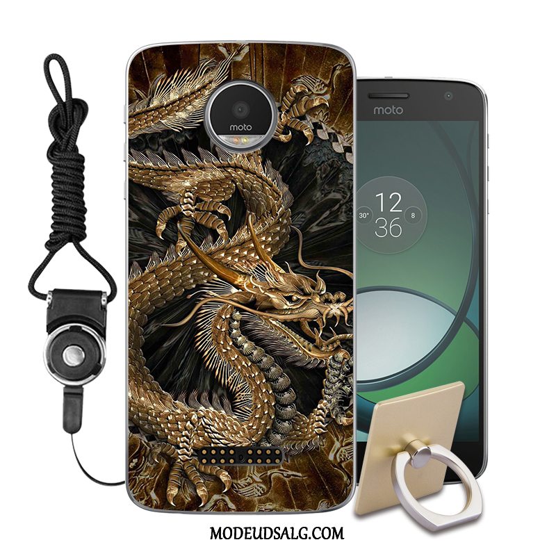 Moto Z2 Play Etui Cartoon Trend Silikone Cover Blå