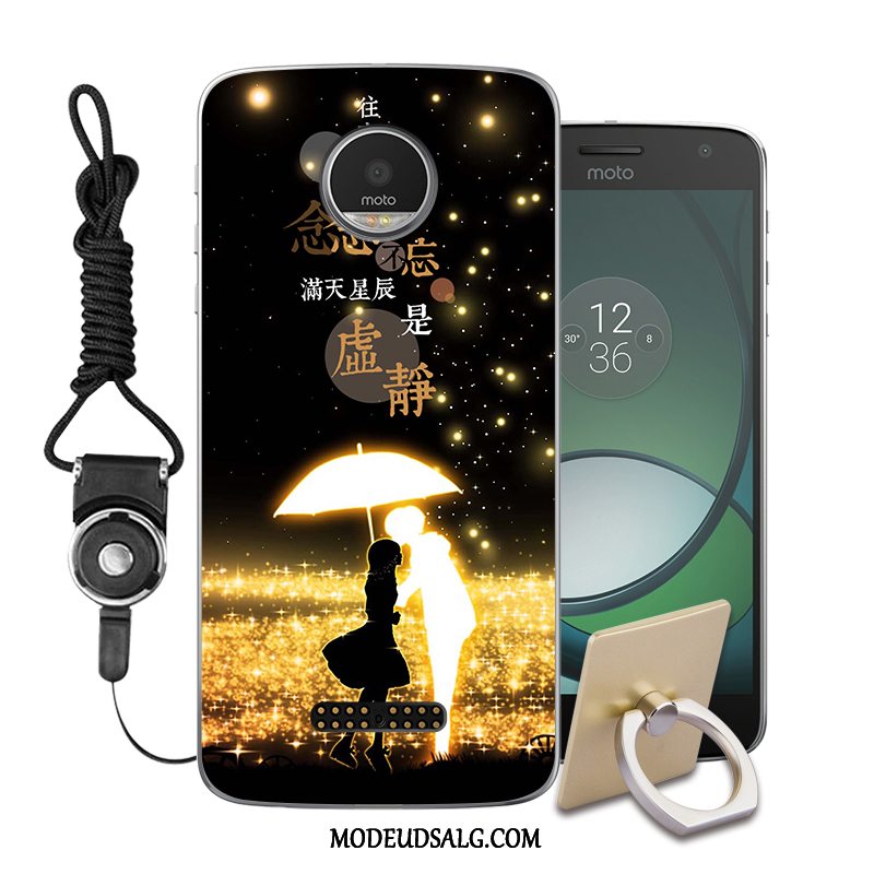 Moto Z2 Play Etui Cartoon Trend Silikone Cover Blå