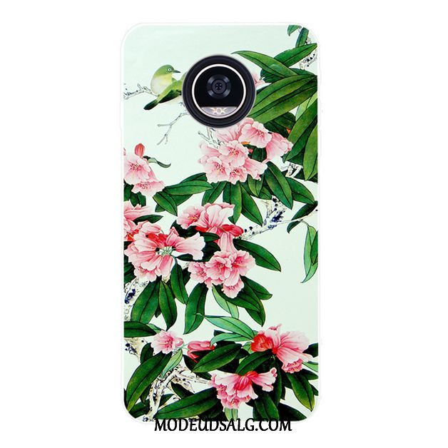 Moto Z2 Play Etui / Cover Blød Gul Blomster Tilpas Mode