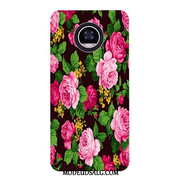 Moto Z2 Play Etui / Cover Blød Gul Blomster Tilpas Mode