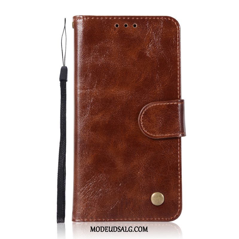 Moto Z2 Play Etui / Cover Gul Lædertaske Solid Farve Guld Vintage