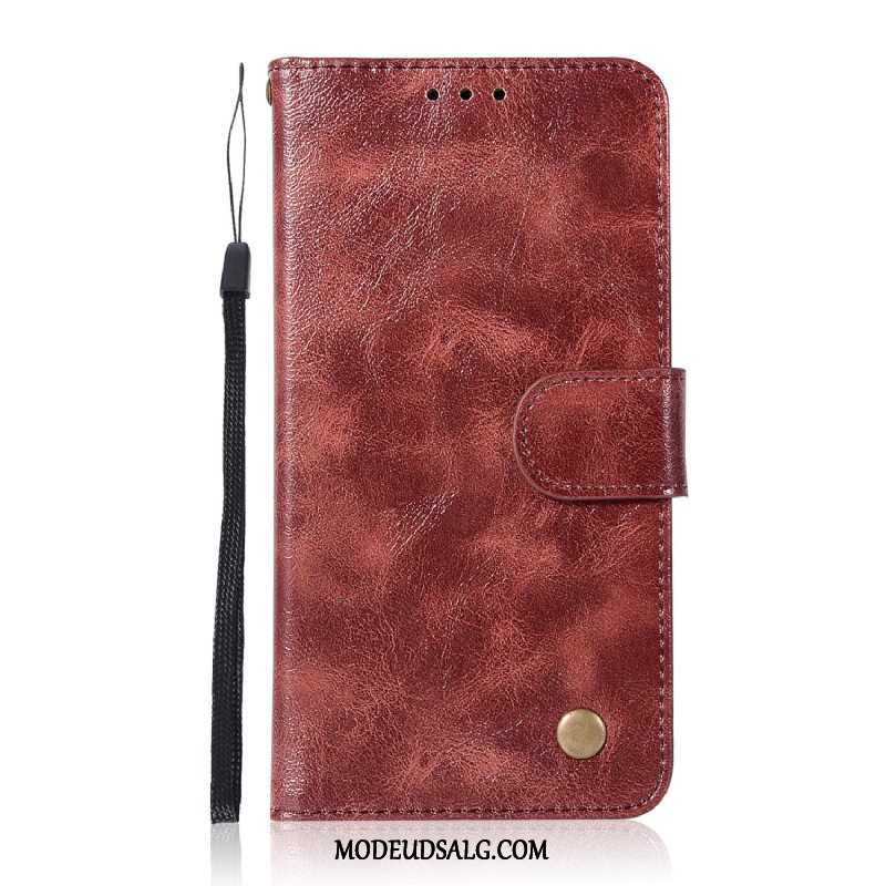 Moto Z2 Play Etui / Cover Gul Lædertaske Solid Farve Guld Vintage