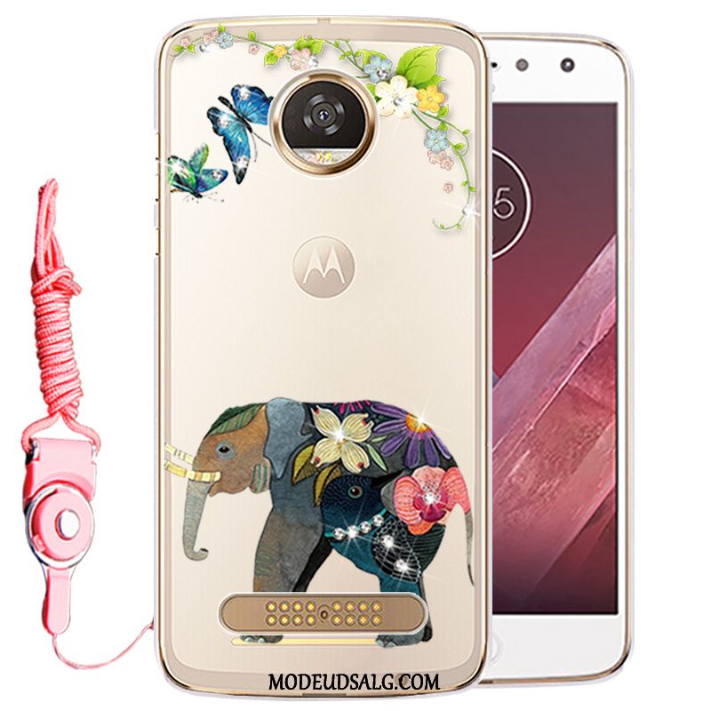 Moto Z2 Play Etui Cover Strass Gennemsigtig Beskyttelse