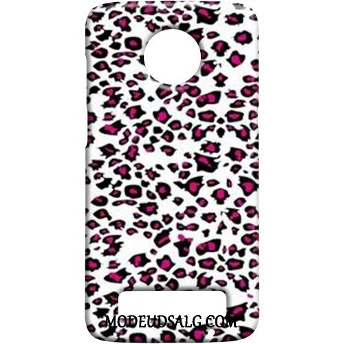 Moto Z3 Play Etui Beskyttelse Nubuck Sort Leopard Cover