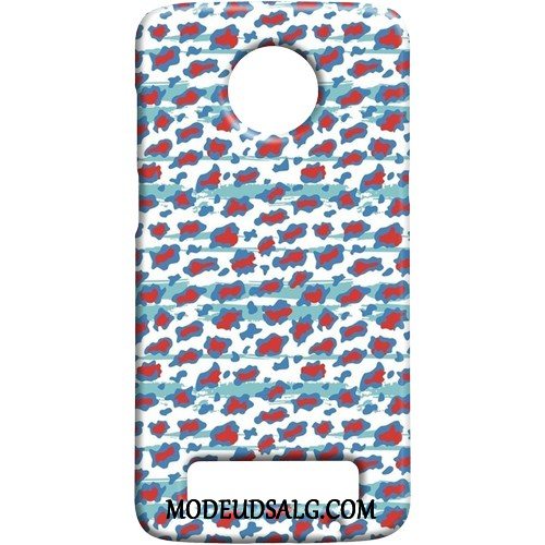 Moto Z3 Play Etui Beskyttelse Nubuck Sort Leopard Cover