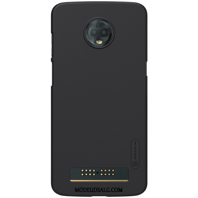 Moto Z3 Play Etui / Cover Anti-fald Hvid Guld Nubuck