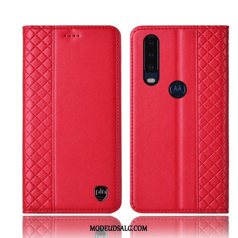 Motorola One Action Etui Beskyttelse Lædertaske Anti-fald Folio Cover