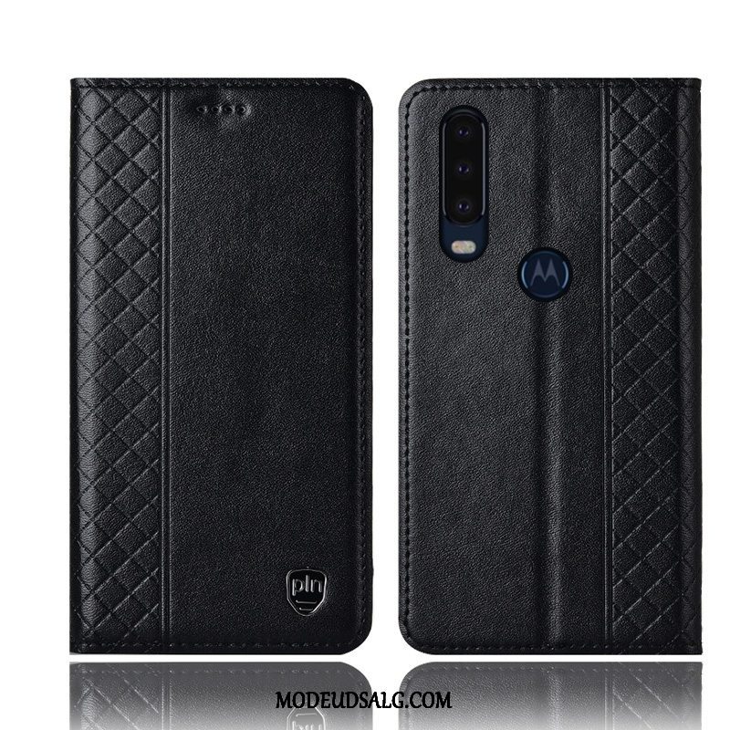 Motorola One Action Etui Beskyttelse Lædertaske Anti-fald Folio Cover