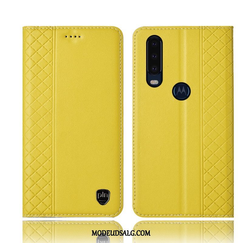 Motorola One Action Etui Beskyttelse Lædertaske Anti-fald Folio Cover