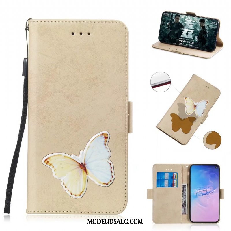 Motorola One Etui / Cover Fold Tegnebog Guld Folio