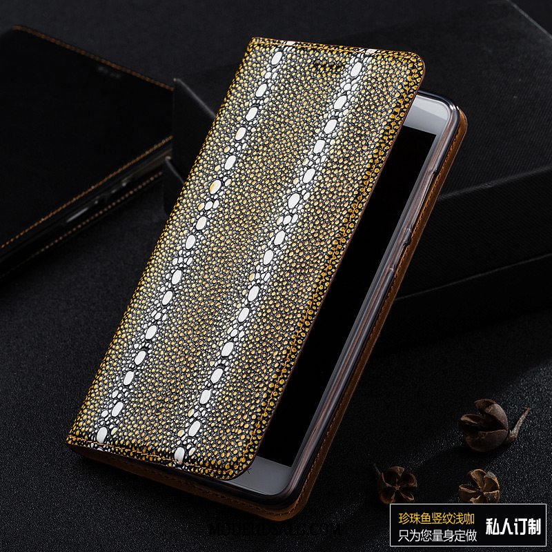 Motorola One Hyper Etui Beskyttelse Anti-fald Guld Cover Folio