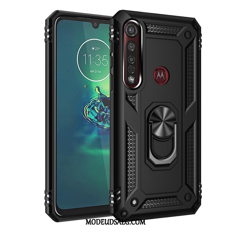 Motorola One Macro Etui Alt Inklusive Silikone Lyserød Beskyttelse Cover