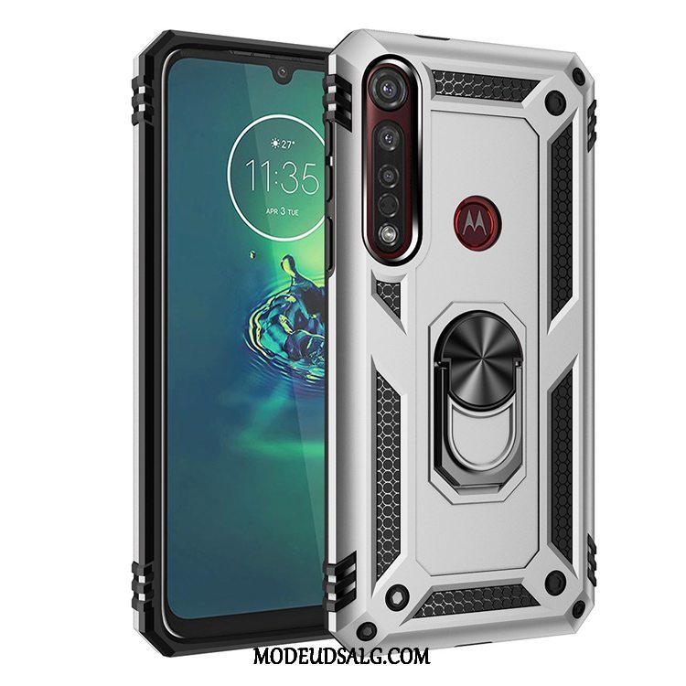 Motorola One Macro Etui Alt Inklusive Silikone Lyserød Beskyttelse Cover