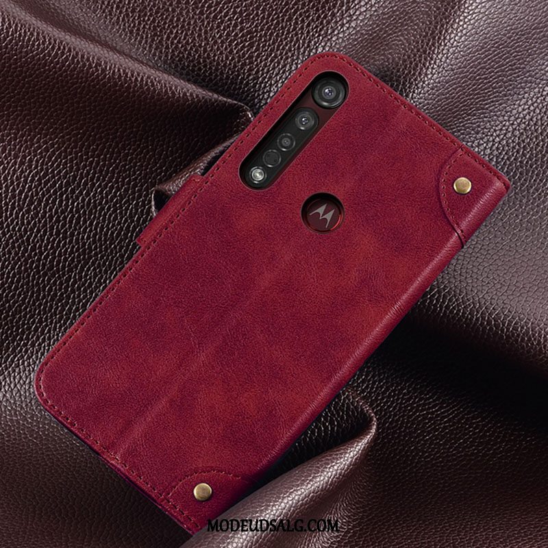 Motorola One Macro Etui Beskyttelse Kort Sort Cover Folio