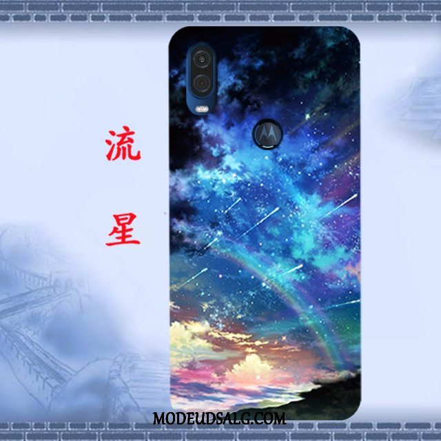 Motorola One Vision Etui Anti-fald Cover Blød Beskyttelse Sort