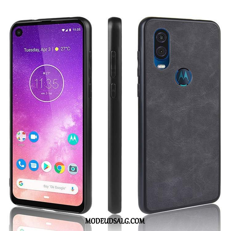 Motorola One Vision Etui Beskyttelse Sort Cover Anti-fald