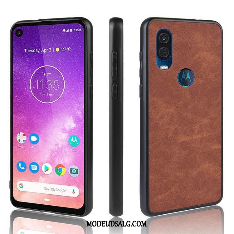 Motorola One Vision Etui Beskyttelse Sort Cover Anti-fald