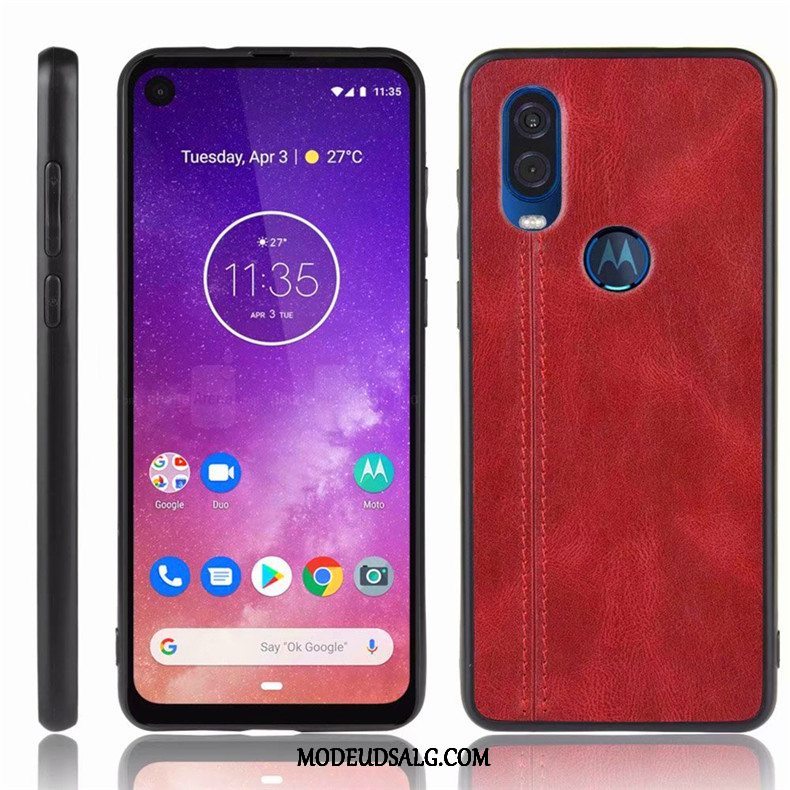 Motorola One Vision Etui Blå Cover Anti-fald Beskyttelse Alt Inklusive