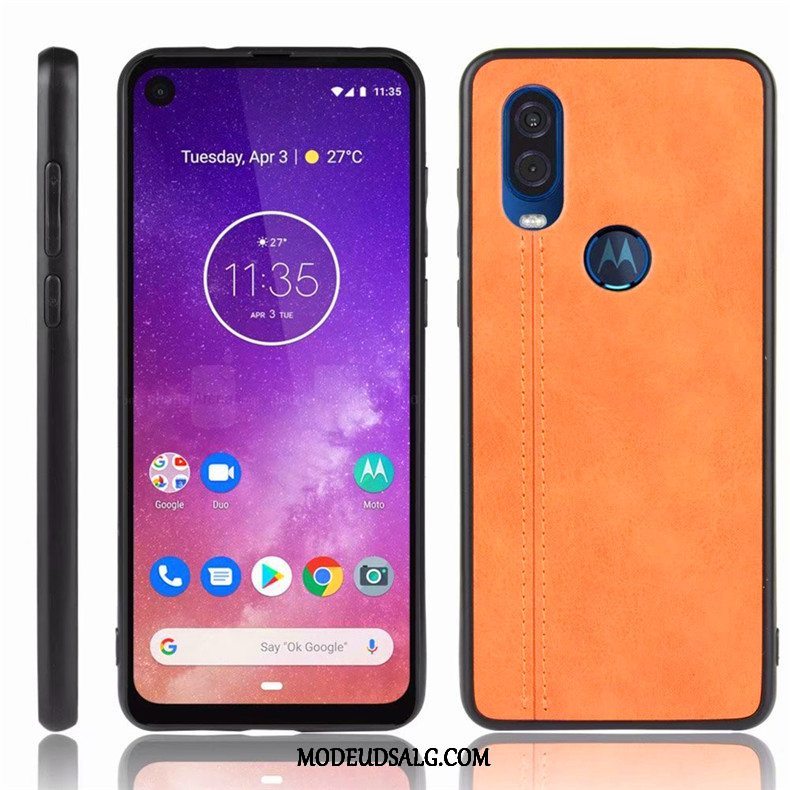 Motorola One Vision Etui Blå Cover Anti-fald Beskyttelse Alt Inklusive