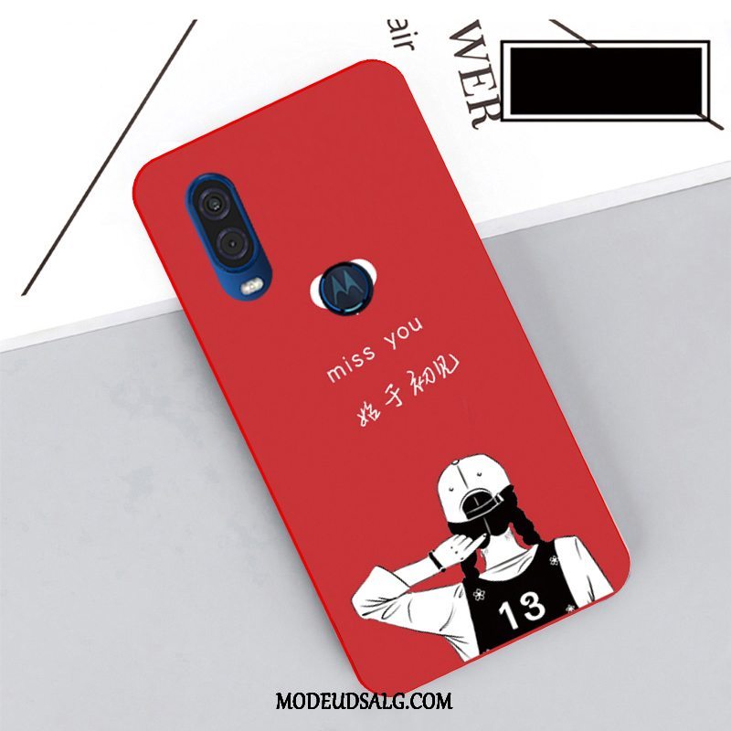 Motorola One Vision Etui Sort Beskyttelse Blød Cover