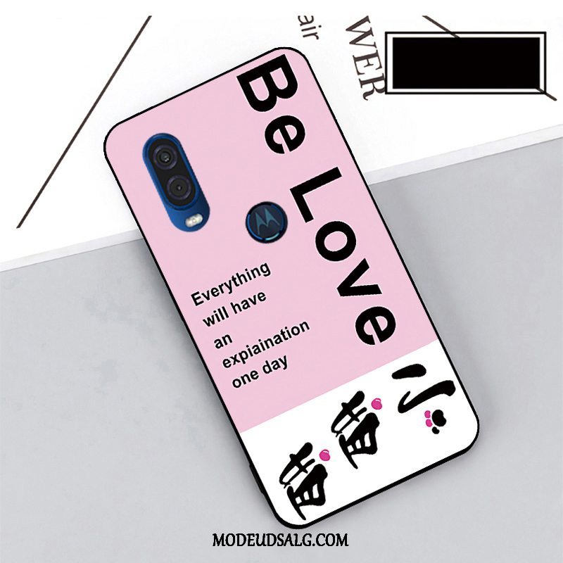 Motorola One Vision Etui Sort Beskyttelse Blød Cover