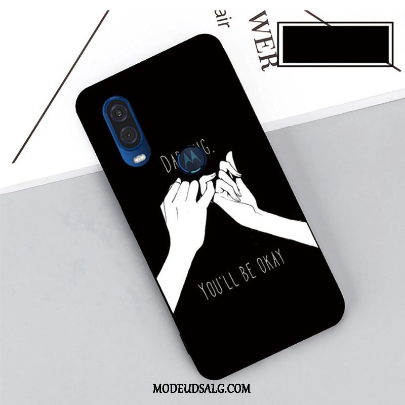 Motorola One Vision Etui Sort Beskyttelse Blød Cover