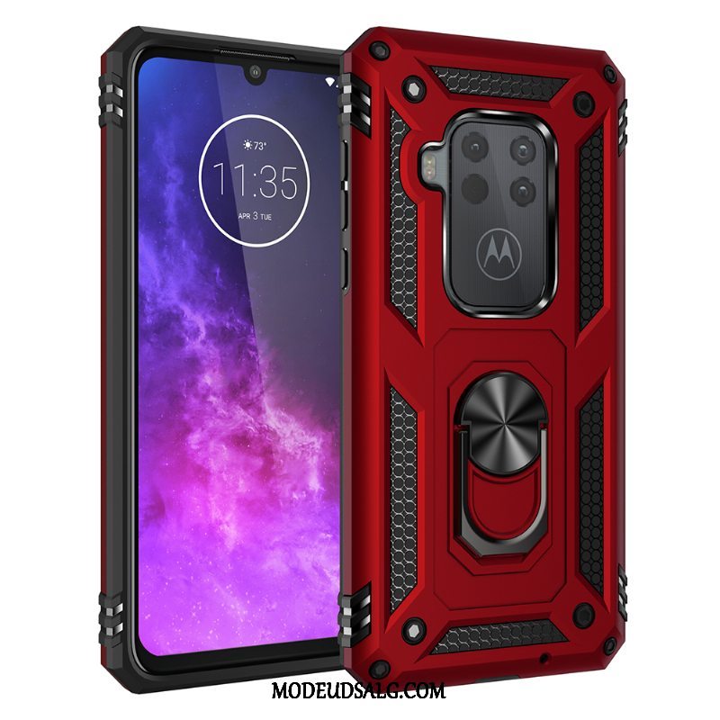 Motorola One Zoom Etui / Cover Alt Inklusive Support Rød Magnetisk Bil