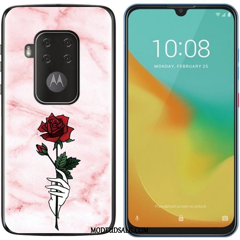 Motorola One Zoom Etui Lilla Salg Cover Blød Klud